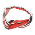 thumbnail image 4 of Unique Bargains 1 Pc Fashion Stripe Pattern Cross Elastic Hairband for Women Black Wine Red, 4 of 6