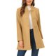 thumbnail image 4 of Abrigo de mujer INSPIRE CHIC de longitud media con cuello alto, de un solo botón, abrigo de invierno en color caqui, talla XS, 4 of 7