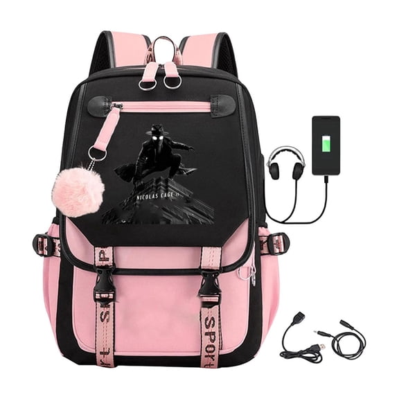KUNPENG Bo'ys Noir Spidey Style Backpack Teen Large Capacity Dark Superhero Theme Elementary School Bookbag Lightweight Water Resistant School Bag Casual Daypack for Teens Back to School Gift