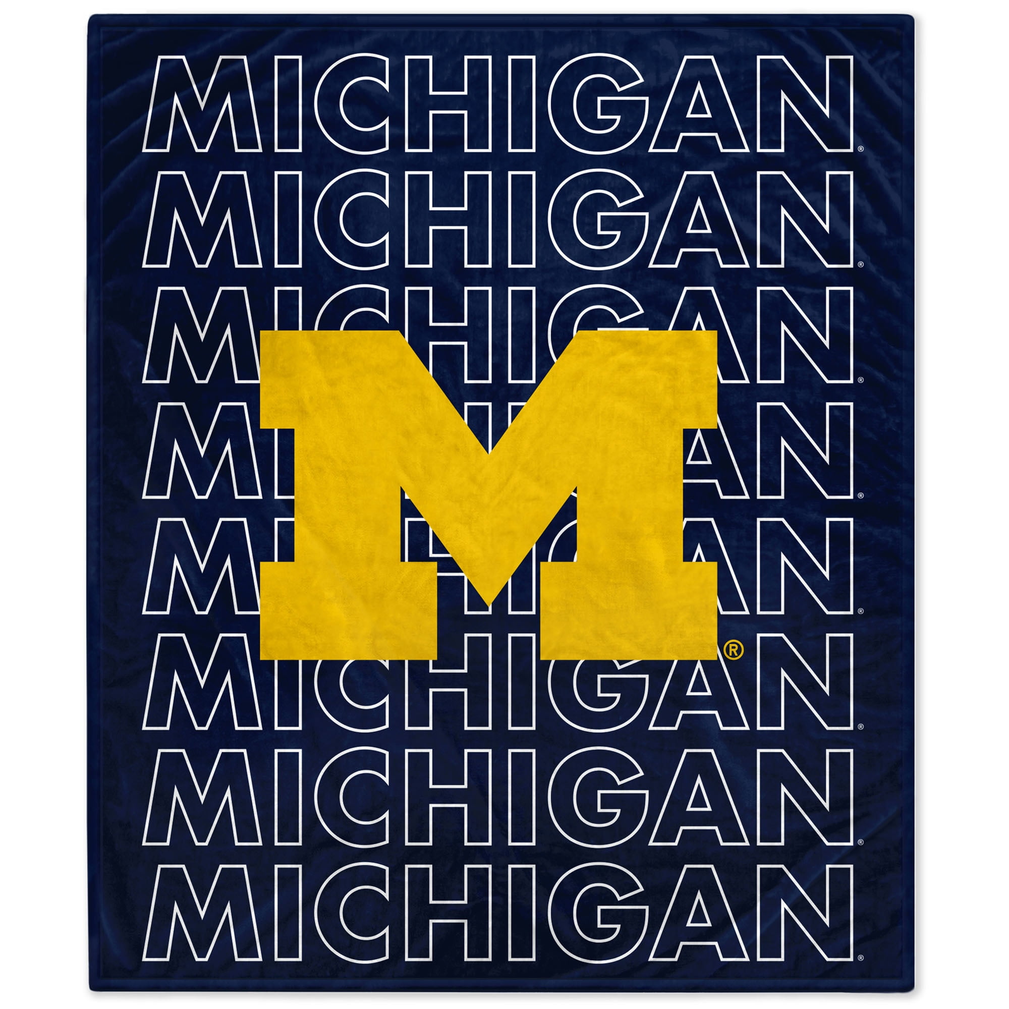 Michigan Wolverines 60 X 70 Echo Plush Blanket Walmartcom Walmartcom