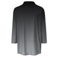 thumbnail image 5 of Scyoekwg 3/4 Sleeve T Shirts for Women V Neck Three-quarter Sleeve Tshirts Lightweight Gradient Color Graphic Tee Comfy Blouse (Black,XL), 5 of 5