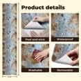 thumbnail image 5 of Modern Industrial Rusty Metal Texture Weathered Blue Paint Industrial Grunge Wall Mural 23.6in x 9.8ft Self Adhesive Removable Wall Paper Renter Friendly Wallpaper for Bedroom Cabinets, 5 of 8