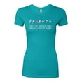 thumbnail image 2 of Don’t Let Friends ALone Awareness Womens Slim Fit Junior Tee, Tahiti Blue, 2XL, 2 of 3