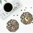 thumbnail image 5 of Balery 4 Pcs Leopard Dotsleather Coasters Set, Drink Table Cup Coasters For Living Room Kitchen Coffee Decor, 5 of 9