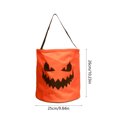 thumbnail image 3 of Halloween Candy Bag, LED Lighted Trick Or Treat Tote, Orange Glowing Pumpkin Halloween Basket with Large Capacity, Reusable Polyester Material, Kids Halloween Party Accessory, 3 of 6