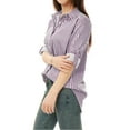 thumbnail image 4 of Allegra K Women's Button Down Roll-up Long Sleeves Lapel Collar Shirt, 4 of 5