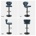 thumbnail image 4 of MOONMISS Bar Stools Set of 2, Modern Swivel Bar Chairs with Mid Back and Adjustable Seat Height,Blue, 4 of 5