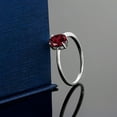thumbnail image 3 of Gem Stone King 10K White Gold Red Rhodolite Garnet Solitaire Engagement Ring | 0.90 Cttw | Oval 7X5MM | Gemstone January Birthstone | Wedding Engagement Anniversary Promise Ring for Women | Size 10, 3 of 3