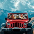 thumbnail image 3 of HUIACONG Cute Chickens Windshield Sun Shade Heat Shield Car Sun Visor Mat for Jeep Wrangler JL JLU 2018-2024 Rubicon Sahara 2 Door & 4 Door & Gladiator JT, 3 of 6