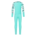 thumbnail image 5 of Yeahdor Kids Girls UPF 50 Rash Guard Swimwear Full Cover Swimsuit Long Sleeve Swim Shirts with Pants Set Light Green 14, 5 of 7