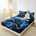 thumbnail image 4 of jejeloiu Gamepad Gaming Gamer Full Size Sheets,Modern Video Game Bed Sheets,Blue Black Sheet Sets For Boys,Breathable Home Decor,4-Piece, 4 of 7