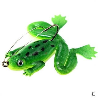 Guardoinrt Rubber Frog Lures Soft Baits with Dual Hook Barb Lures Soft  Baits for Saltwater Freshwater Fishing Random Color random 5cm 1Set 