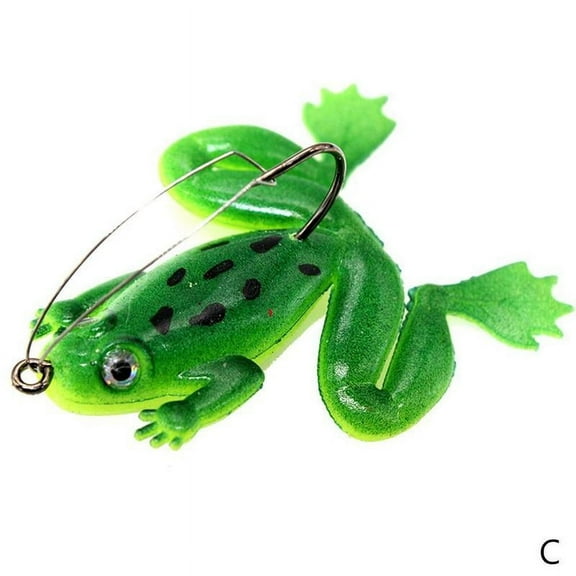Soft Silicone Frog Fishing Lure with Hook Lifelike Artificial Bait for B1T7