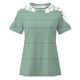 thumbnail image 2 of Camisas de Manga Corta para las Mujeres Impresión Cuello Redondo Suéter Encaje Camisa, Blusa de Verano Casual para las Mujeres, 2 of 5