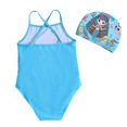 thumbnail image 3 of GYRATEDREAM Girls Swimsuits One-Piece Bathing Suits Kids Sport Athletic Swimsuit Beach Swimwear with Cap, 3 of 7