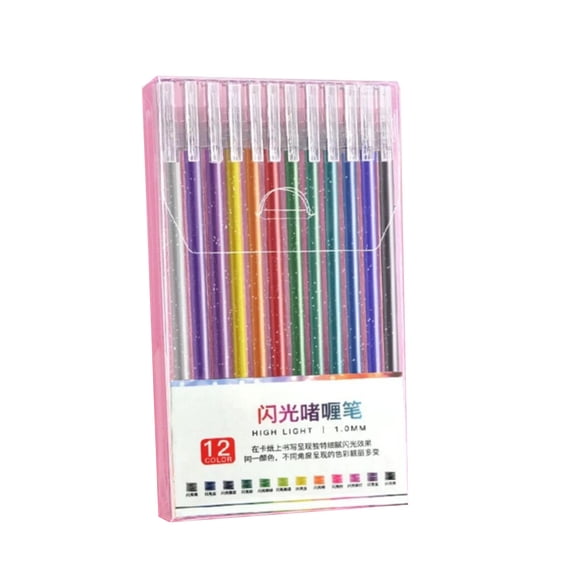 Glitter Gel Pen Set – 2026 New Metallic Multicolor Pens, Perfect Art Tools for Journaling, Doodling & Scrapbooking-12 Color