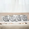 thumbnail image 3 of Ambesonne Dragon Throw Pillow Cover 4 Pack, Japanese, 16", White and Black, 3 of 6