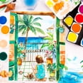 thumbnail image 7 of AUREUO Kids Watercolor Paint Set - 24 Colors Vibrant Watercolor Cakes with Plastic Palette & Paint Brush for Kids, Students, Beginners & Adults, 7 of 7