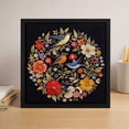 thumbnail image 6 of FLOPESN 4Pcs DIY Birds Flowers Pattern Hand Embroidery Kit, 5.9*5.9inch, Beginner-Friendly Round Hoop Decorative Painting Kits with Hoop, 6 of 8