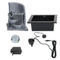 thumbnail image 5 of SereneLife Desktop Electric Water Fountain w/LED Illuminated Crystal Ball Accent-Indoor Outdoor Portable Tabletop Decorative Waterfall Kit Includes Submersible Pump & 12V Adapter-SLTWF80LED, 5 of 5