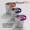 thumbnail image 3 of TREBONN Cookin Pod Pro Stainless Steel Double Portion Slotted Colander for Pasta and Vegetables Everyday Use Blue 1 Set, 3 of 5