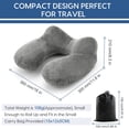 thumbnail image 4 of Travel Neck Pillow, Versatile Soft 360 Support Scarf, Chin & Neck Support Neck Pillow, Machine Washable, Airplanes Travel Essentials for Office, Cars Breaks Sleeping（Blue）, 4 of 7