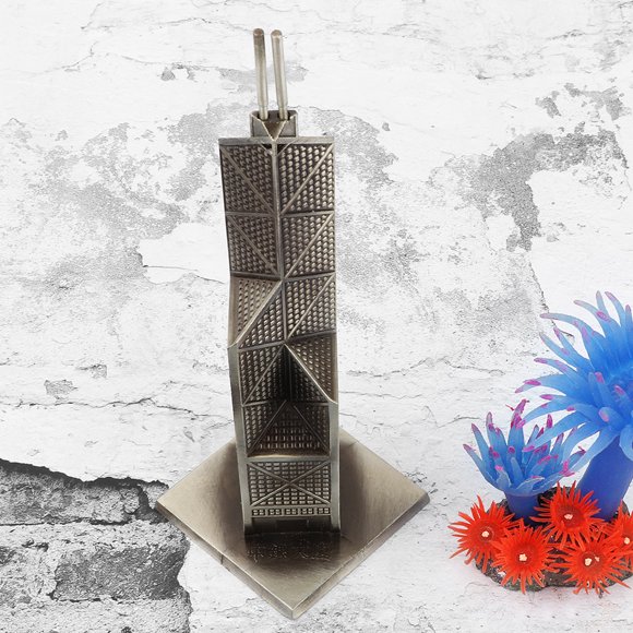 Bank Of China Tower,  Silver Grey Bank Of China Decor, Home Decor For Bedroom Decor Office Decor Desktop Decor