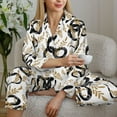 thumbnail image 4 of Goofa Snake Printed Women’s 2 Piece Pajama Set Super,Pajamas Women's Long Sleeve Sleepwear Soft Button Down Loungewear Pjs Lounge Set Nightwear-Medium, 4 of 9