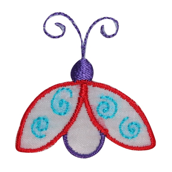 ID 1610B Fancy Ladybug Patch Cute Garden Bug Insect Embroidered Iron On Applique