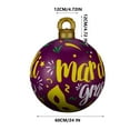 thumbnail image 6 of 24 Inch Mardi Gras Giant Inflatable Valentine'S Day Inflatable Ball Decorations Outdoor Blow Up Balls Yard Ornaments Hanging Decorated Ball Ornaments For Yard Lawn Outdoor Mardi Gras Inflatable, 6 of 7
