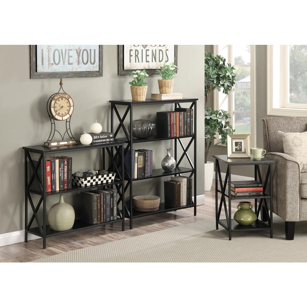 Convenience Concepts Tucson 4-Tier Bookcase, Black