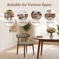 thumbnail image 5 of EOP Mid-Century Wooden Dining Chairs Set of 2, Farmhouse Upholstered Kitchen Dining Chairs with Curved Back, Modern Fabric Side Dining Chair for Dining Room, Restaurant, Camel, 5 of 11