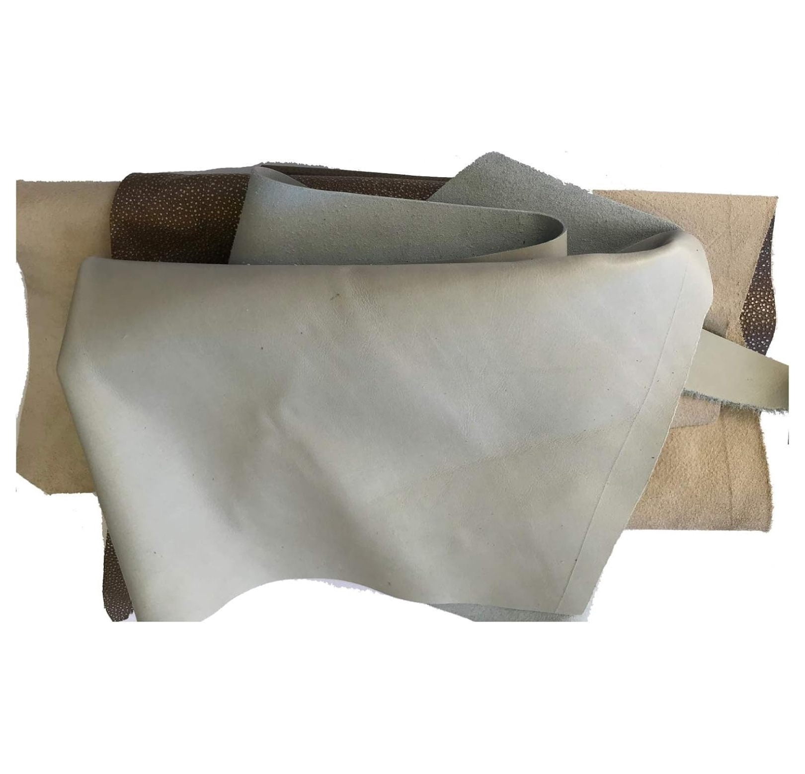 Large Leather Remnants - 2 lbs. (2-3 Pieces per Pack). Colors are Different in Each Pack