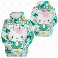 thumbnail image 2 of Automne Y2k Chandail à Capuche Femme Jeune Dame Imprimé Hello Kitty Imprimé Chandail à Capuchon Oversize Esthétique Hoody Chandail Hauts HOEMLIN, 2 of 6