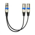 thumbnail image 4 of 1pcs 0.3m XLR Female Jack To Dual 2 Male Plug Y Splitter 30cm Adapter Cable Wire for Amplifier Speaker Headphone Mixer, 4 of 6
