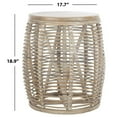thumbnail image 4 of Home Square 18" Round Rattan Accent End Table in Gray and White Wash - Set of 2, 4 of 7