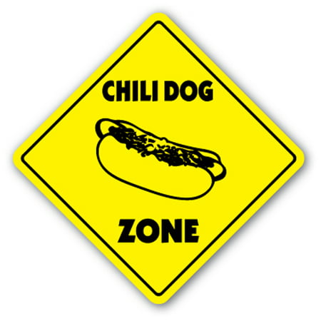 Chili Dog Crossing Sign Zone Xing | Indoor/Outdoor | 14
