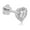 White, variant on AVORA 14K White Gold Heart-Shaped Simulated Diamond CZ Halo Cartilage Piercing Flat Back Earring Body Jewelry (18 Gauge)