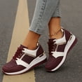 thumbnail image 6 of Leozcaa Women's Fashion Sneakers Gifts Platform Wedges Walking Shoes Lace Up Spring Fall Casual Sports Shoes, 6 of 9