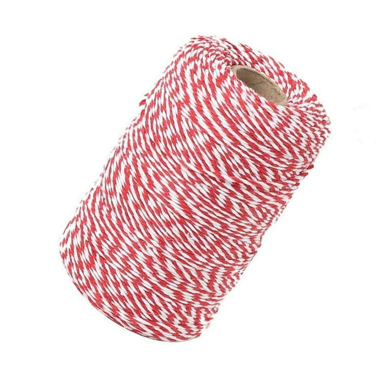 Long Red And White Gift Twine Cotton Baking Twine Craft Twine