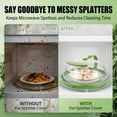 thumbnail image 5 of Microwave Splatter Cover with Water Steamer: 10" Tall Dome Plate Microwave Cover for Food with Handle and Vent - Keeps Food Moist, Easy Clean, Splatter Guard, 5 of 9