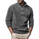 thumbnail image 1 of Men's Fashion Top Casual Slim Fit Pullover Long Sleeve Zipper Small High Collar 2XL, 1 of 3