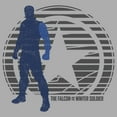 thumbnail image 2 of Boy's Marvel The Falcon and the Winter Soldier Abstract Bucky  Graphic Tee Athletic Heather Large, 2 of 5