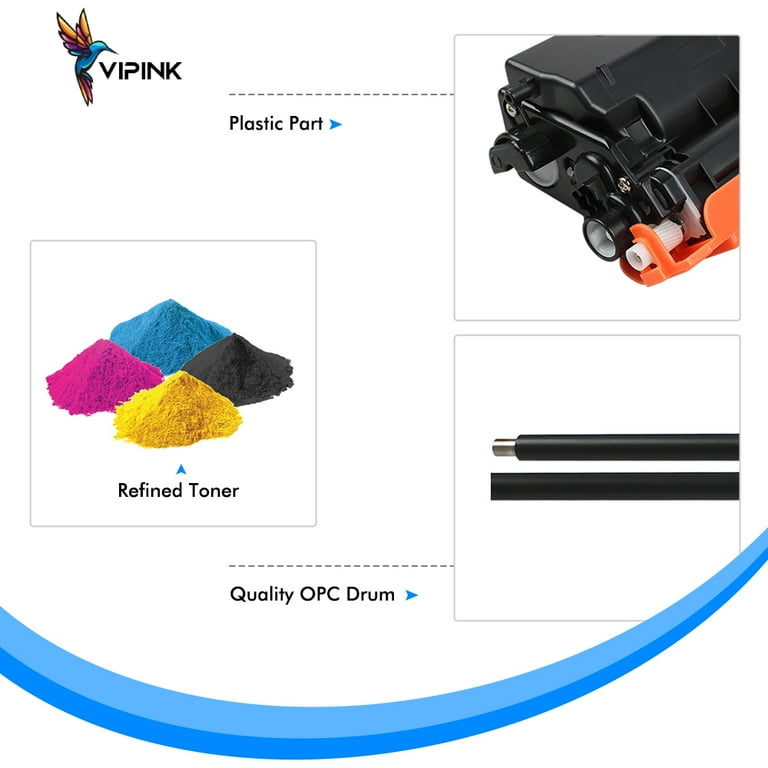 Vipink TN436 Toner Cartridge, Compatible for Brother TN436 TN433