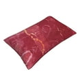 thumbnail image 3 of Balery Abstract Red Marble Bedding Queen Pillow Cases - Envelope Closure - Soft Brushed Microfiber Fabric - Shrinkage and Fade Resistant Pillow Cases-20"x30", 3 of 9