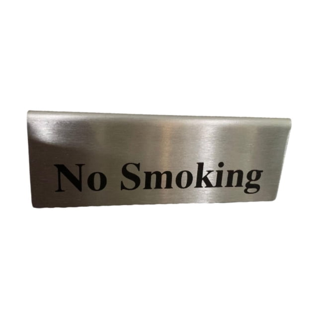 Letrero de mesa para no fumar Strade Fareast Limited resistente acero inoxidable doble cara