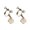 B, variant on 1 Pair Women Earrings Camellia Shape Faux Pearl Design Show Unique Charm Alloy Mini Flower Style Elegant All-Match Drop Earrings for Dating,B