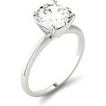 thumbnail image 2 of Charles & Colvard 14K White Gold Moissanite 8mm Round Engagement Ring-Size 7 1.90ct DEW, 2 of 6