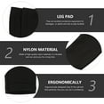 thumbnail image 4 of 3 Pairs Breathable Sports Leg Protector Sleeve Football Leg Brace Protective Gear (Black), 4 of 6