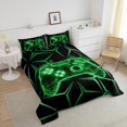 thumbnail image 4 of Erosebridal Striped Abstract Bedding Queen Comforter Set, Futuristic Gamepad Down Comforter, Gamer Sport Decor, Lightweight, 4 of 7